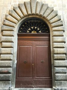Orvieto doorway with beautiful stone framing it