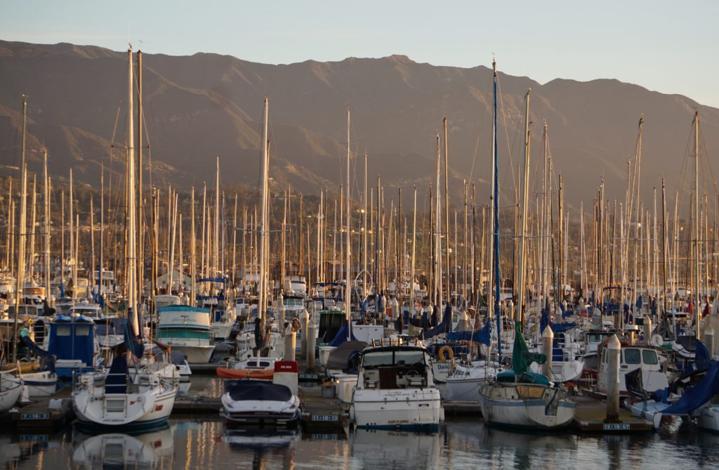 Boats in Santa Barbara Harbor