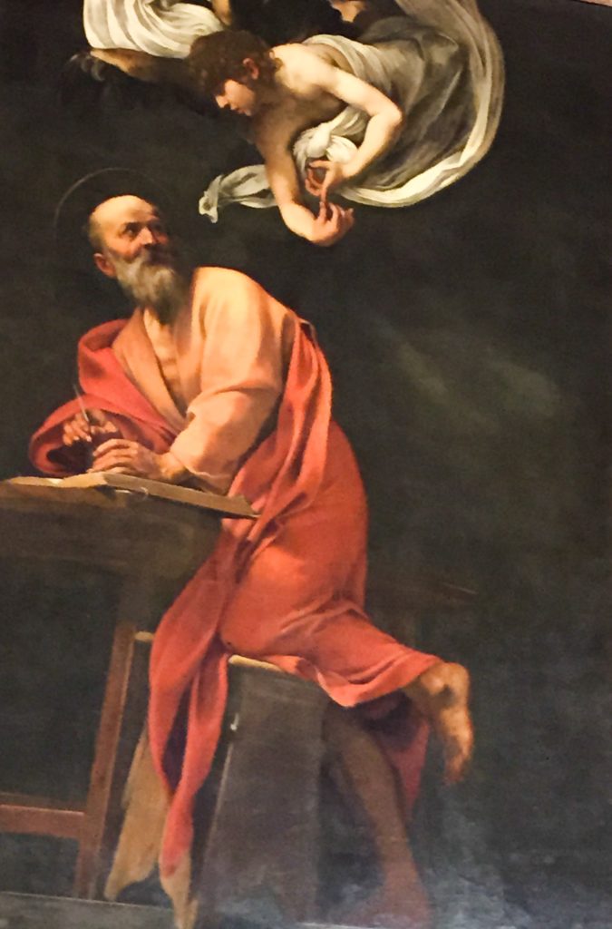 The Inspiration of St. Matthew by Caravaggio