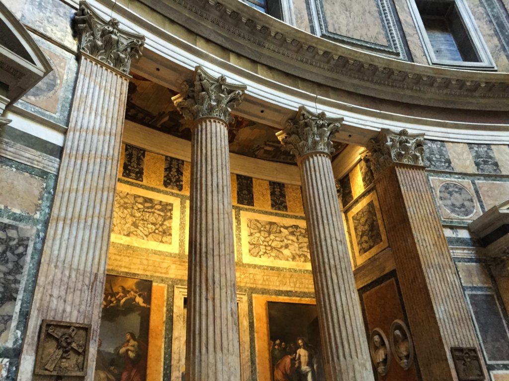 Columns and chapels in the Pantheon