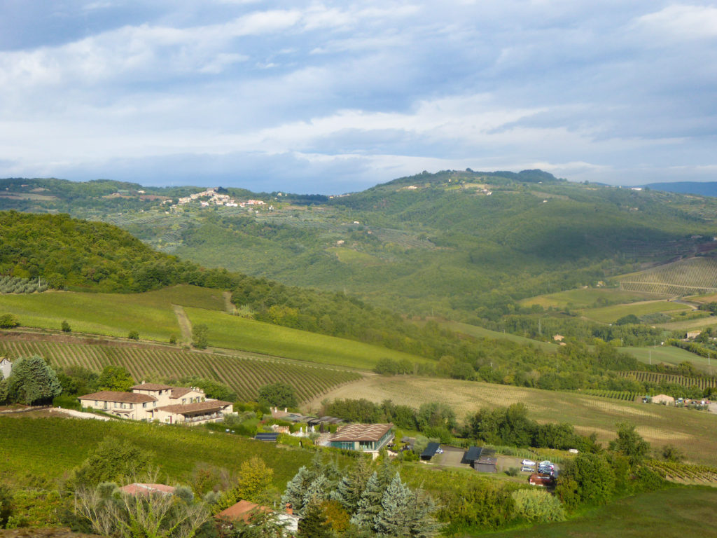 View of the Umbrian countryside from the Misia Resort