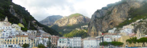 A panoramic view of Amalfi Town