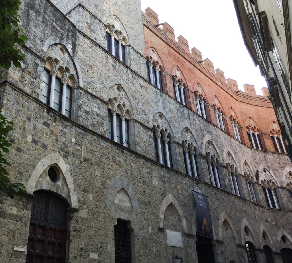 The beautiful buildings in Siena Italy