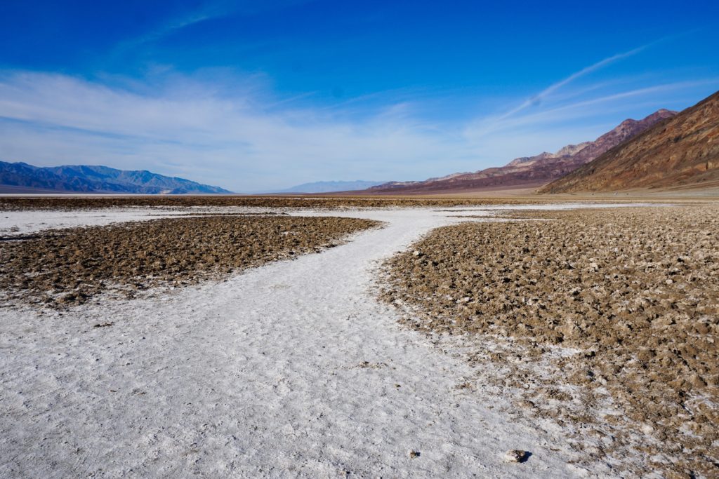 Salt Flats at Badwater Basin in Death Valley National Park, California