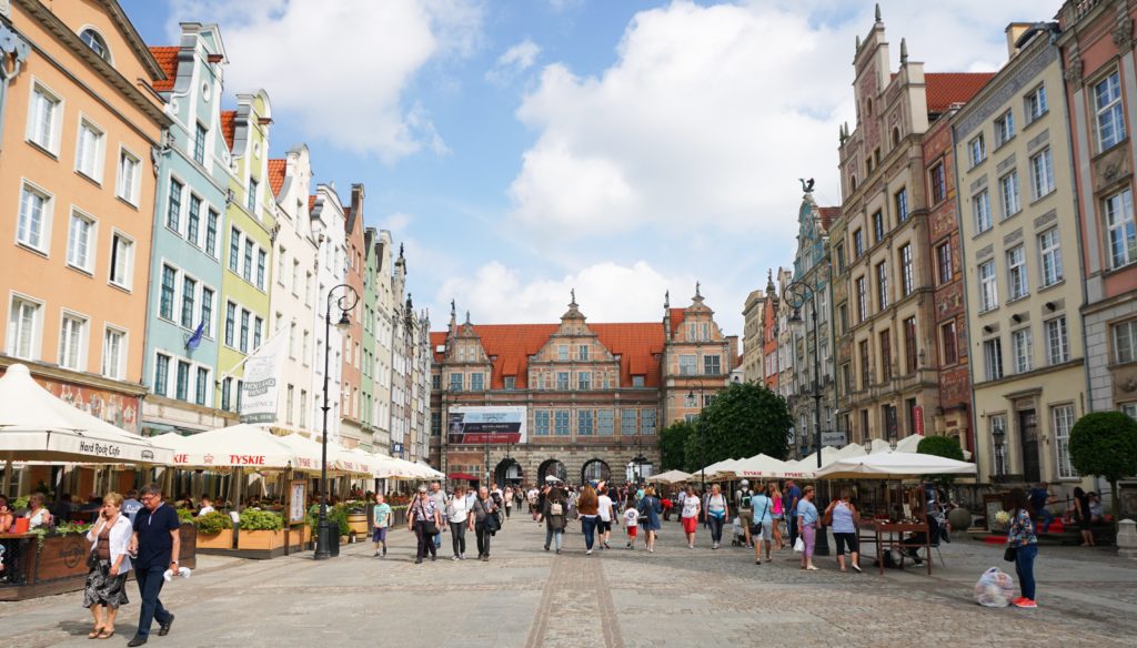 Dlugi Targ and Green Gate Old Town Gdansk Poland