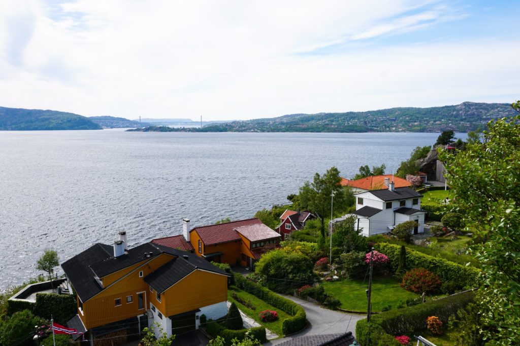 Viewpoint in the Nordnes Peninsula Bergen Norway