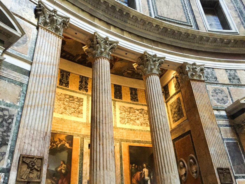Interior of the Pantheon in Rome Italy