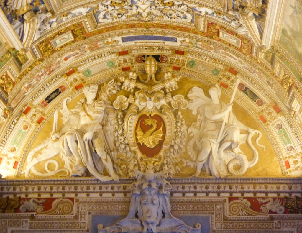 Detail on a Vatican Museum wall