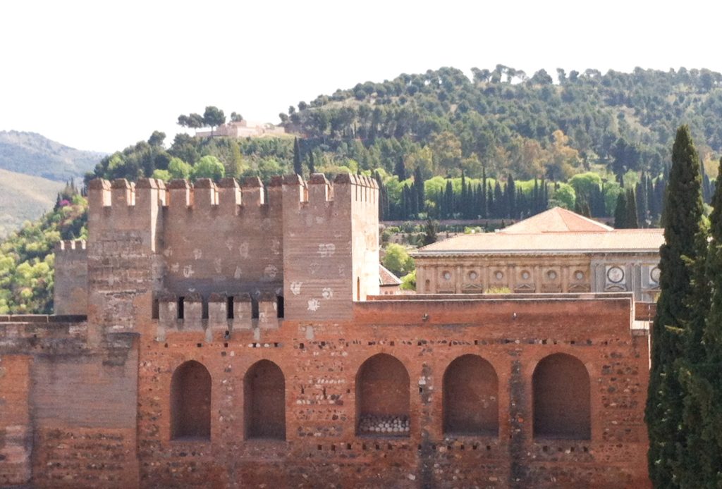 The Alcazaba at the Alhambra in Granada Spain