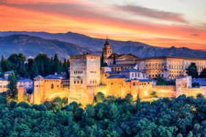 Alhambra of Granada in Spain