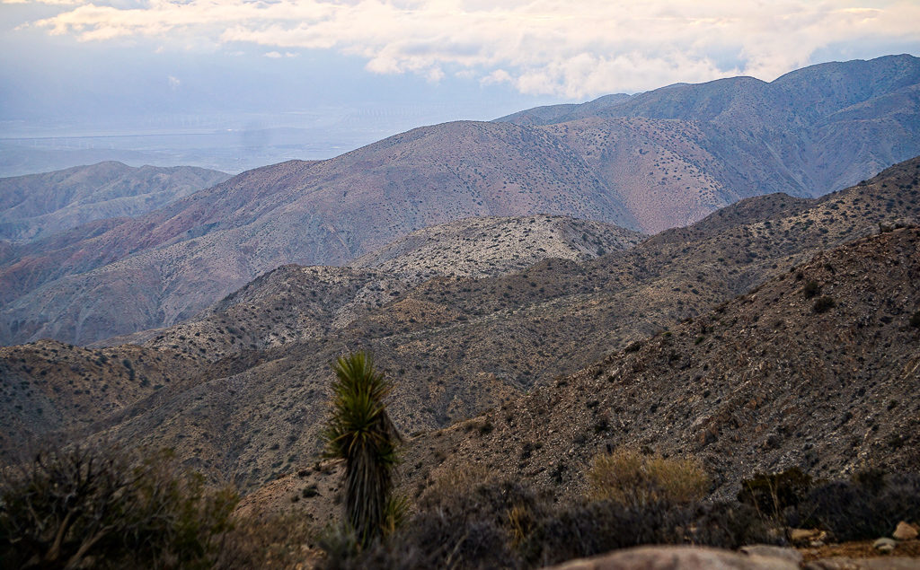 A view of the nearby mountains, from Keys View in Joshua Tree National Park, California, USA