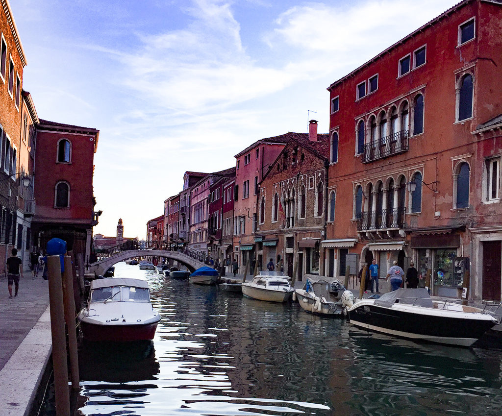 The Island of Murano in the Venetian Lagoon in Italy