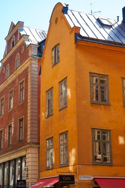 Facade at Gamla Stan in Stockholm, Sweden