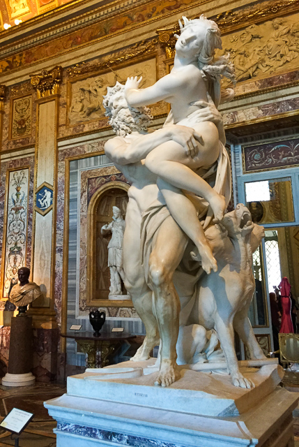 Bernini's Pluto and Proserpina at the Borghese Gallery in Rome