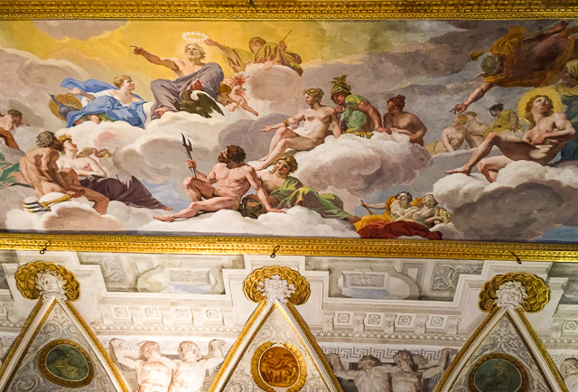Detail Borghese Gallery Interior, Rome, Italy