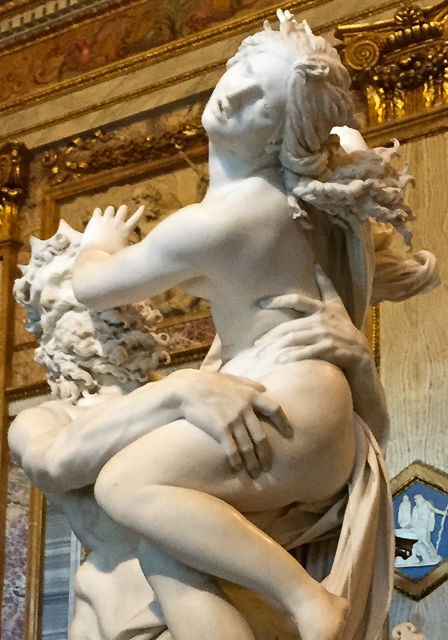 Pluto and Proserpina by Gian Lorenzo Bernini at the Borghese Gallery in Rome