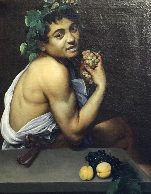 Young Sick Bacchus by Caravaggio at the Borghese Gallery in Rome is a must-see!