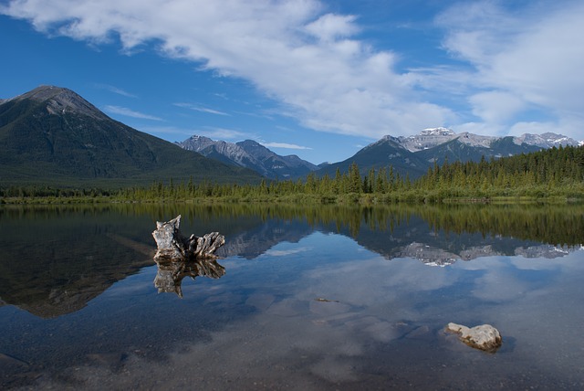 Beautiful lake in Banff National Park Alberta Canada