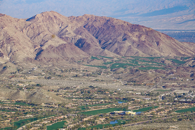View of Coachella Valley from Vista Point on Highway 74 in Palm Desert California