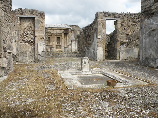Ruins at Pompeii in Campania, Italy