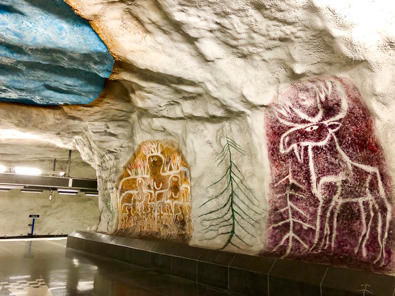 Art Tensta Subway Station Stockholm Sweden