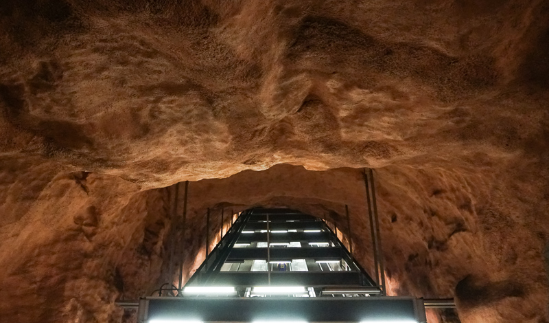 Underground Metro Art Radhuset Metro Station Stockholm Sweden