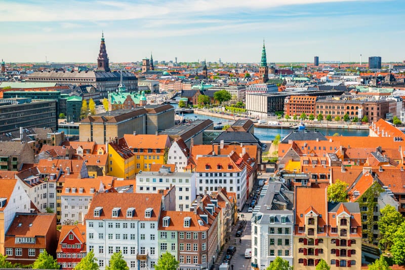 View of Copenhagen Denmark