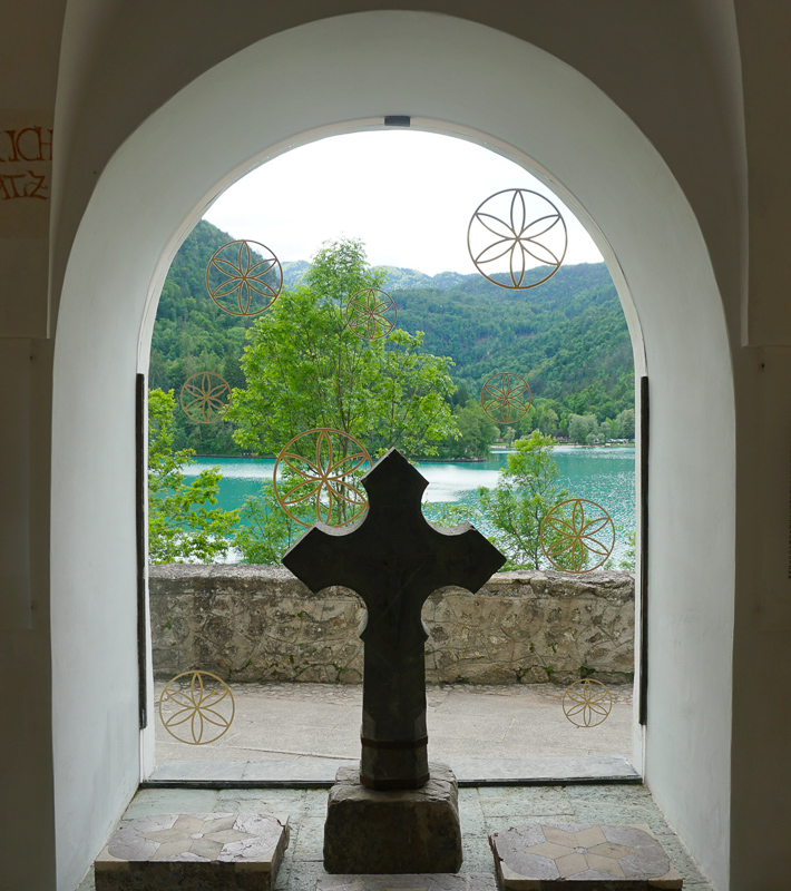 Inside the Church of the Assumption on Bled Island in Slovenia
