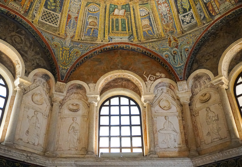 Mosaics at Neon Baptistery in Ravenna, Italy