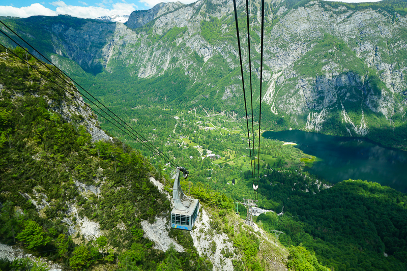 Mt. Vogel Cable Car at Ukanc in Slovenia