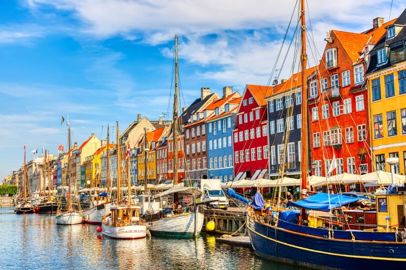 Nyhavn in Copenhagen Denmark