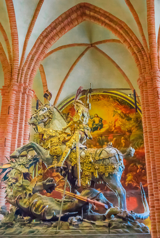 St. George Slaying the Dragon Storkyrkan Stockholm Sweden