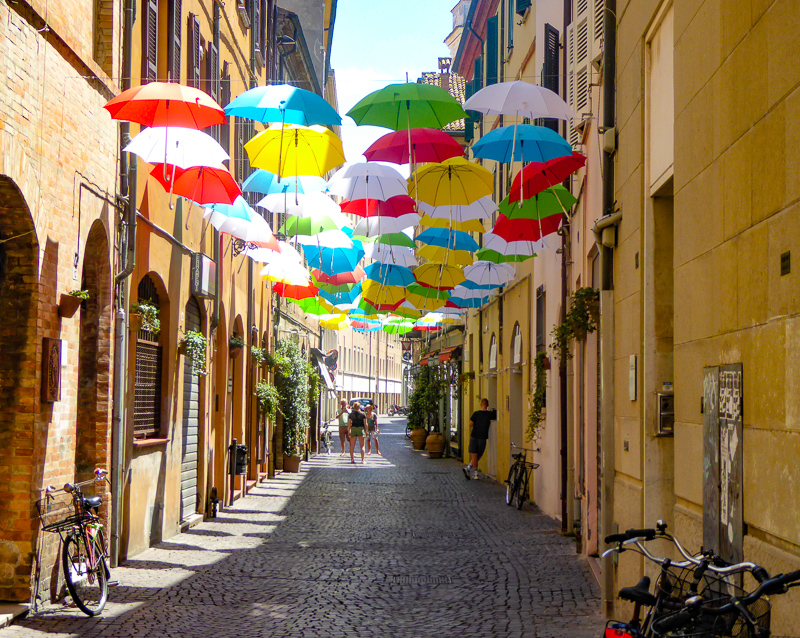 Street in Ravenna Italy