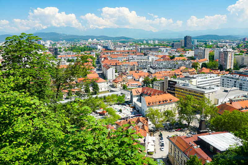 View from Ljubljana Castle, Ljubljana, Slovenia