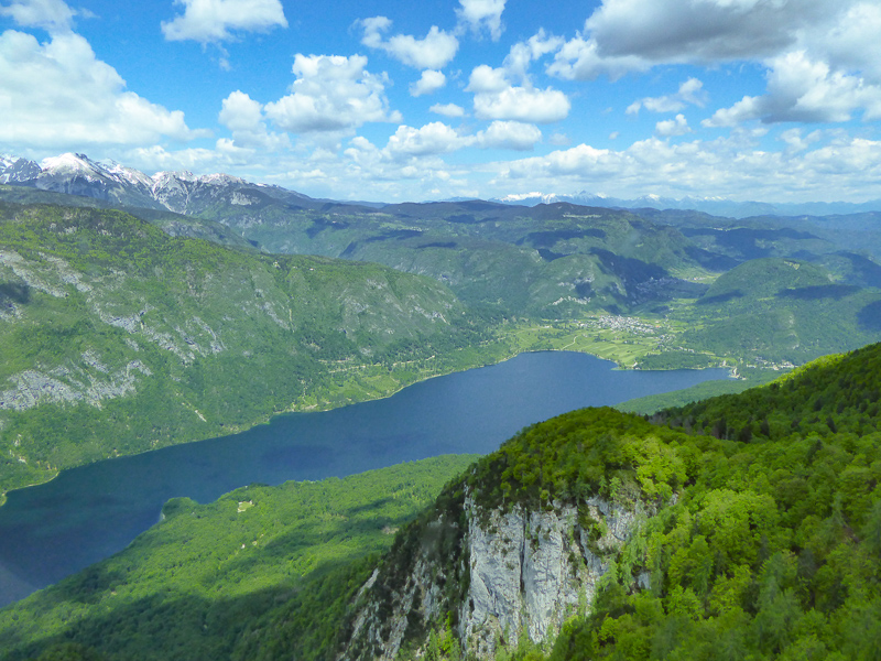 View from Vogel cable car, Lake Bohinj, Slovenia