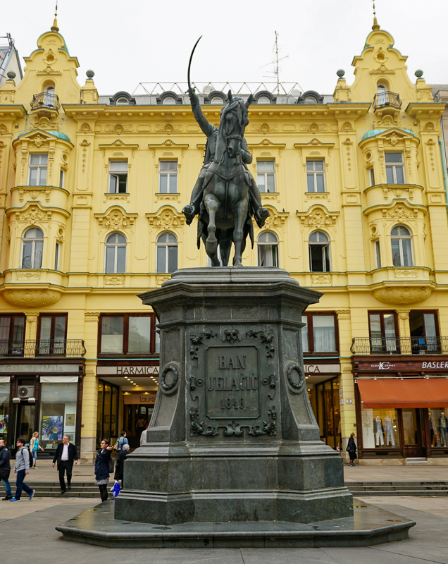 Ban Jelacic Statue Zagreb Croatia