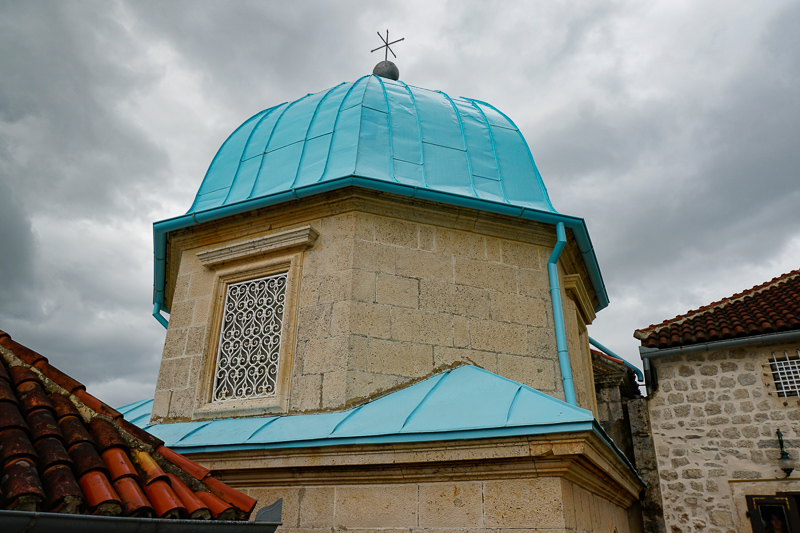 Dome of Church of Our Lady of the Rocks in Perast, Montenegro