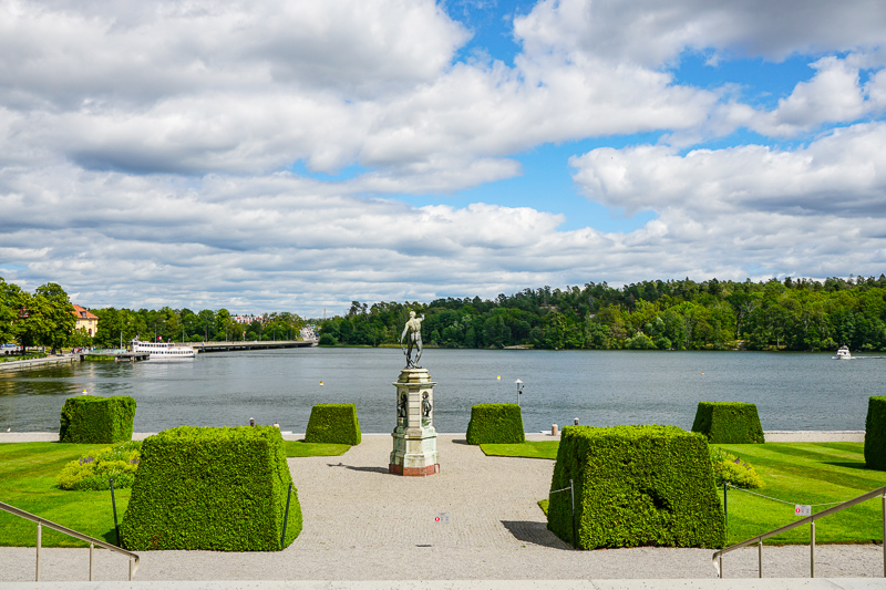 Looking out to the boat dock atDrottningholm Palace Sweden