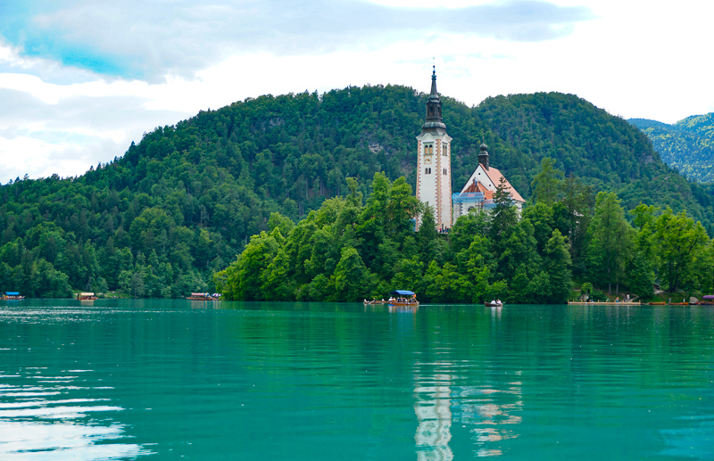Lake Bled with Bled Island, Slovenia