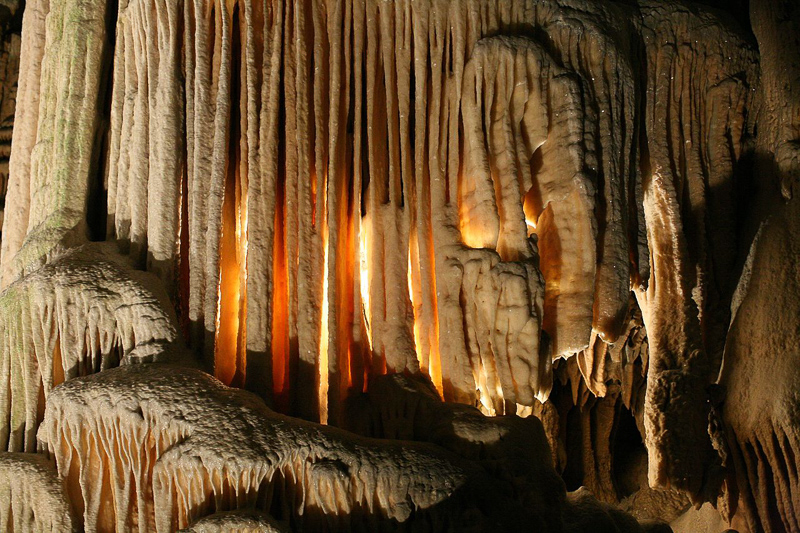 Limestone Curtain Postojna Cave Slovenia