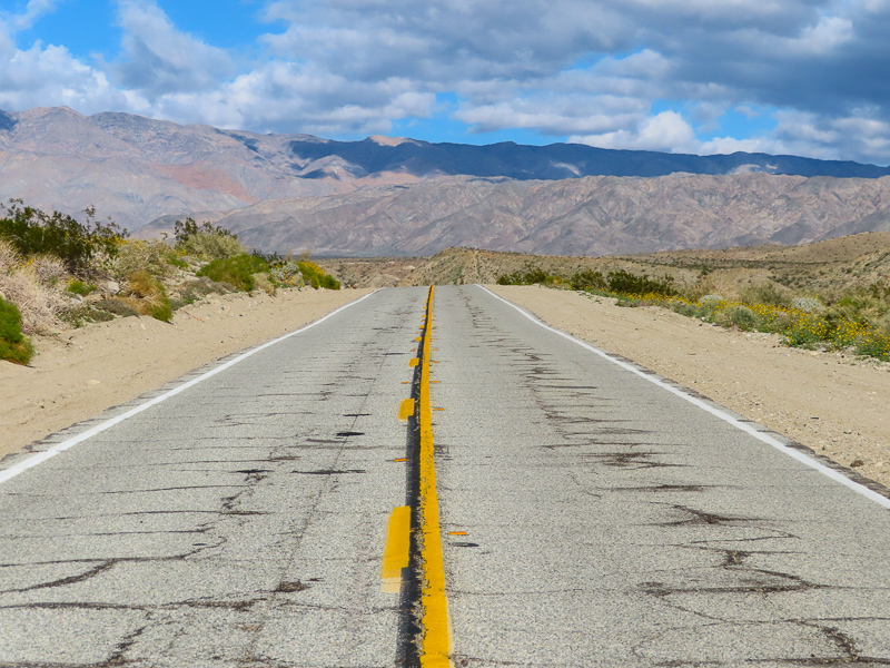 Road near Palm Springs California