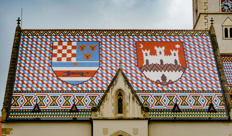 Roof of St. Mark's Church Zagreb Croatia