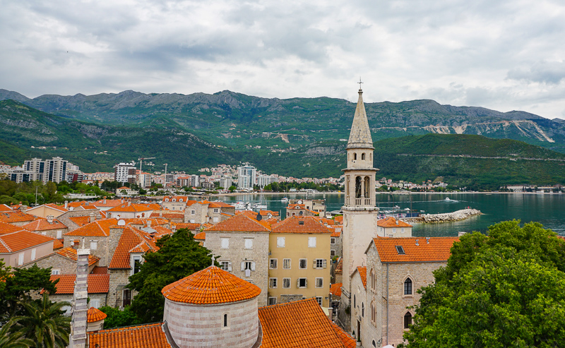 Rooftops of Old Town Budva in Montenegro