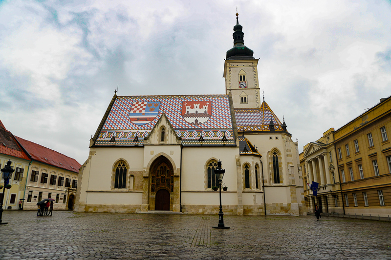 The roof of St. Mark's Church is a must-see in Zagreb