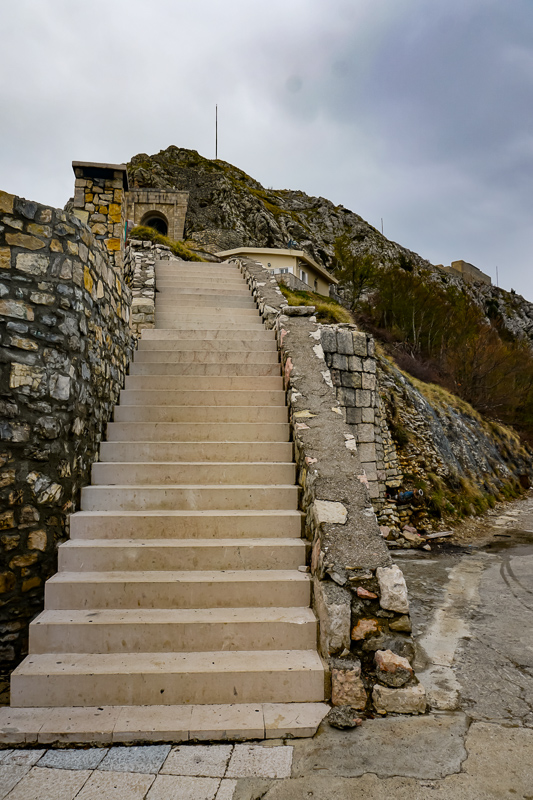 Steps to Njegos Mausoleum Montenegro