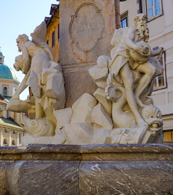 The Robba Fountain in Ljubljana Slovenia