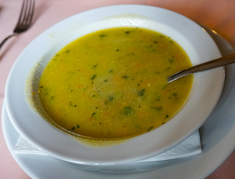 Vegetable Soup at Belvedere National Restaurant in Cetinje Montenegro