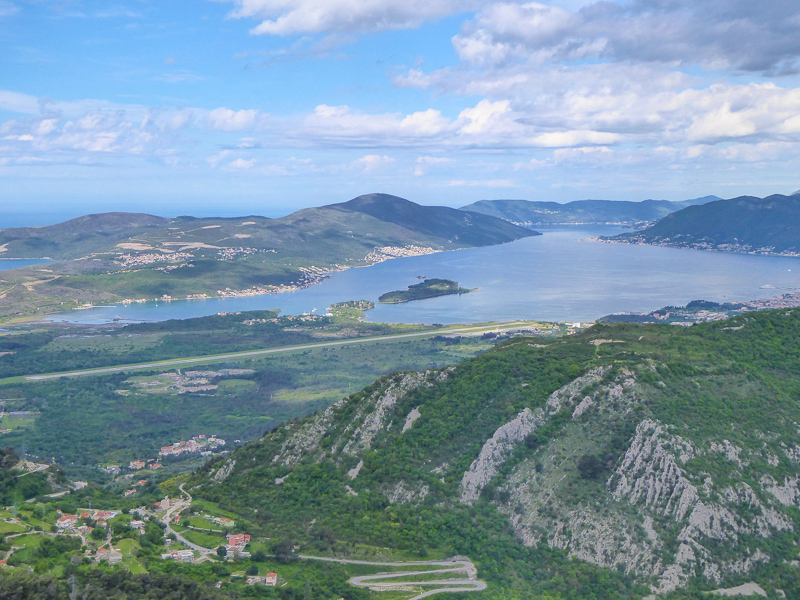 View from Kotor Serpentine in Montenegro
