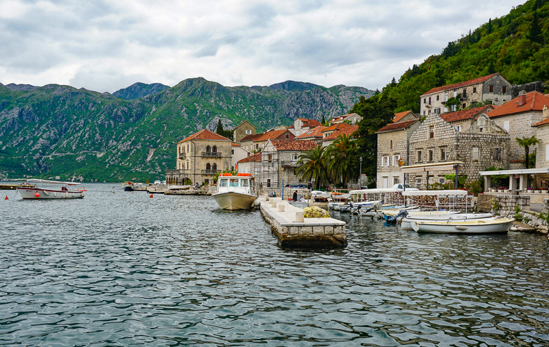 Views from the Waterfront at Perast Montenegro