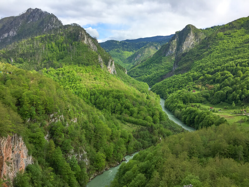 View from the Tara Bridge Montenegro